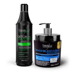 kit-blindagem-biometrica-com-shampoo-detox-ganhe-leave-in-banho-de-morango-forever-liss