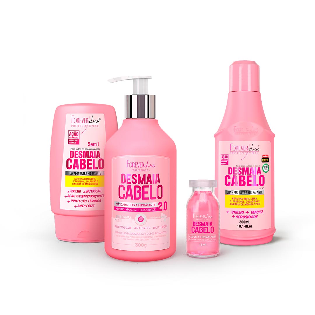 Kit Hidratação Premium Desmaia Cabelo Forever Liss