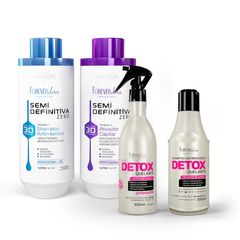Kit Shampoo + Realinhamento Forever Liss Progressiva Semi Definitiva Zero  1L - Lojas Rede